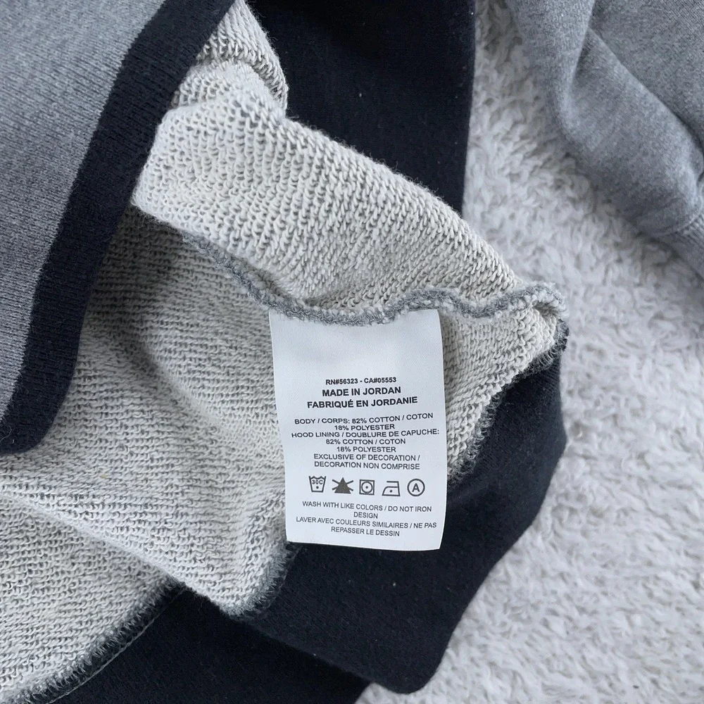 Nike Air Jordan Hoodie Mens Medium Standard Fit‎ Gray Jumpman Graphic Sweatshirt